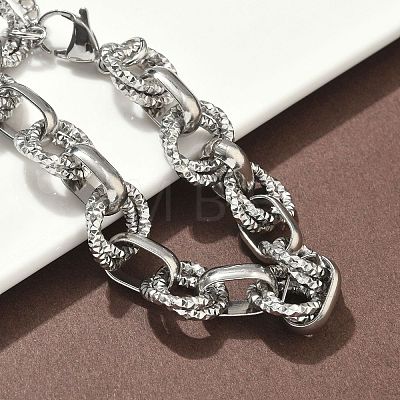 304 Stainless Steel Rolo Chain Bracelets for Women BJEW-S176-01P-B-1