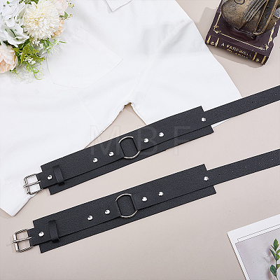 2Pcs Imitation Leather Cord Bracelets for Men Women BJEW-HY0002-75-1
