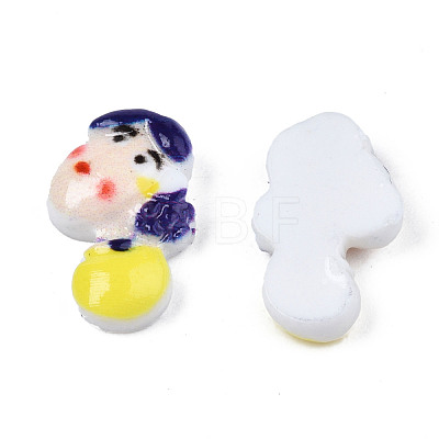 Spray Painted Opaque Resin Cabochons CRES-S302-75-1