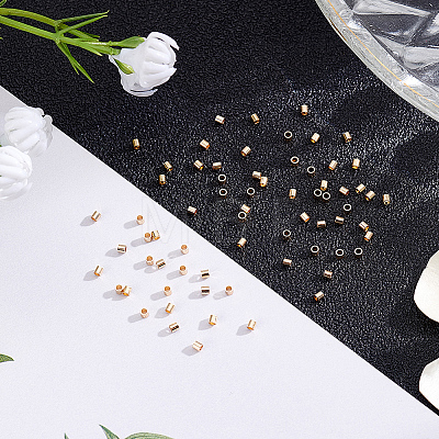 3Bags Brass Crimp Beads KK-BBC0026-10B-1