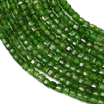 Natural Green Diopside Beads Strands G-B175-C01-2x2mm-1
