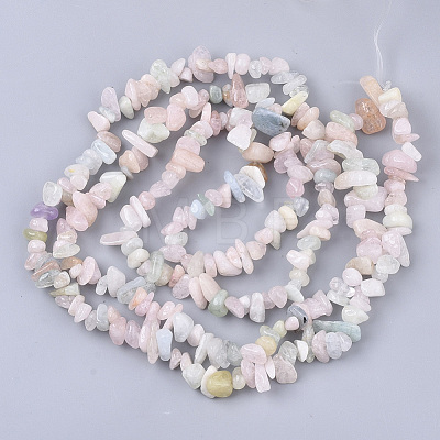 Natural Morganite Beads Strands X-G-S363-021-1