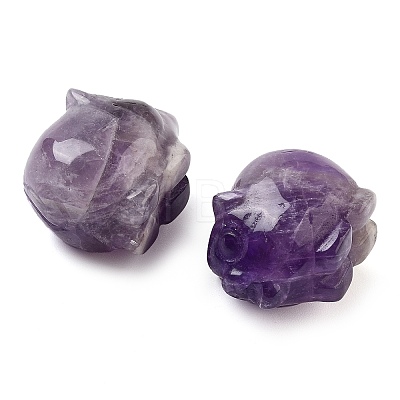 Natural Amethyst Carved Figurines DJEW-L023-C04-1