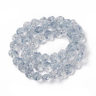 Electroplate Glass Beads Strands EGLA-L040-PL01-1