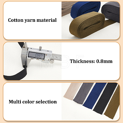   25 Yard 5 Colors Flat Polyester Bands OCOR-PH0002-40-1