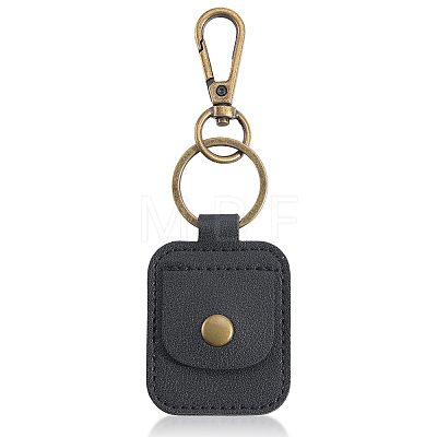 Rectangle PU Leather Ring Holder Pendant Decoration AJEW-CP0011-03-1
