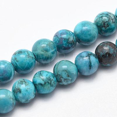 Natural Marble Beads Strands G-K211-8mm-E-1