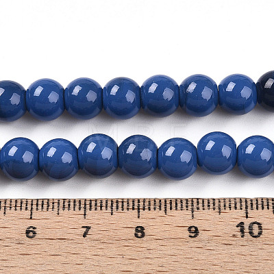 Baking Paint Glass Beads X1-DGLA-N013-8mm-10-1