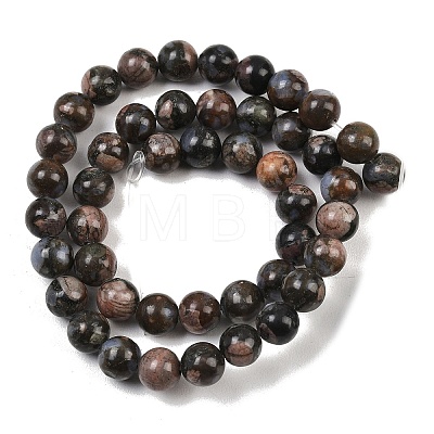 Natural Glaucophane Beads Strands G-R485-12-8mm-1