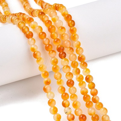 Dyed Natural White Jade Beads Strands G-T140-4mm-A11-1