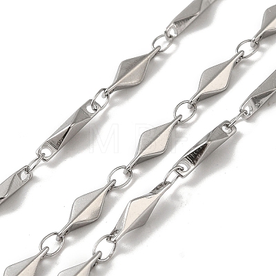 304 Stainless Steel Rhombus Link Chains CHS-E012-01P-1
