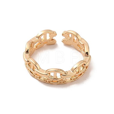 Brass Micro Pave Open Cuff Rings RJEW-R146-12A-G-1