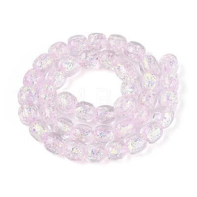 Handmade Foil Lampwork Beads Strands FOIL-T008-01G-1