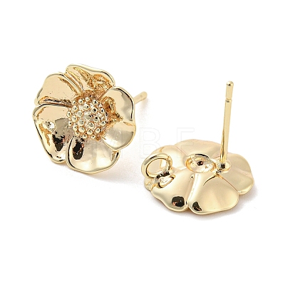 Brass Stud Earrings Findings KK-K351-23G-1