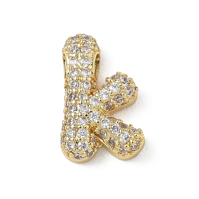 Brass Micro Pave Cubic Zirconia Pendants KK-A300-02G-K-1