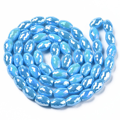 Electroplate Glass Beads Strands EGLA-S194-15A-A07-1