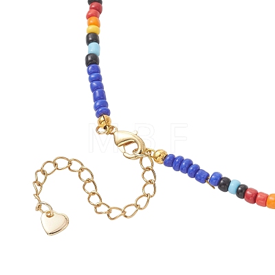 3Pcs 3 Colors Round Glass Seed Beaded Necklaces NJEW-JN05908-1