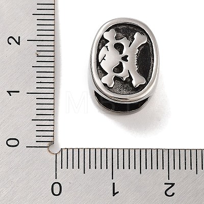 Retro 304 Stainless Steel Slide Charms/Slider Beads STAS-L274-018AS-1