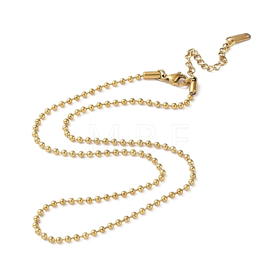Ion Plating(IP) 304 Stainless Steel Ball Chain Necklace X-NJEW-D045-03G-1