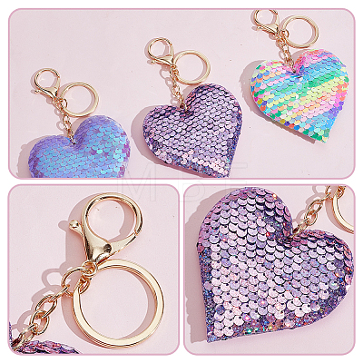 15Pcs 15 Colors Alloy Keychains KEYC-GO0001-21-1