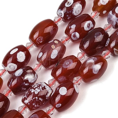 Natural Fire Crackle Agate Beads Strands G-K393-G03-12x16-1