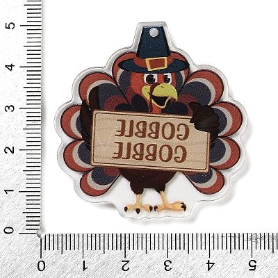 Thanksgiving Day Double Sided Printed Acrylic Pendants OACR-Z023-01D-1