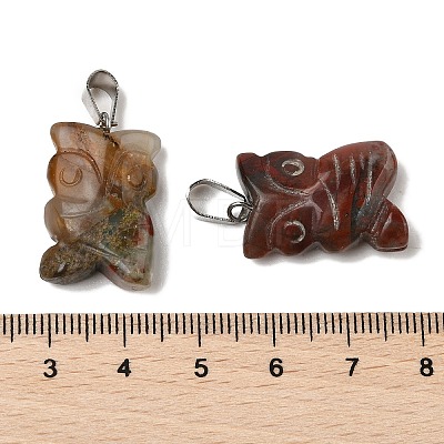 Natural African Bloodstone Pendants G-B127-09P-05-1