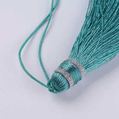 Nylon Thread Tassel Big Pendant Decorations NWIR-K019-A05-1