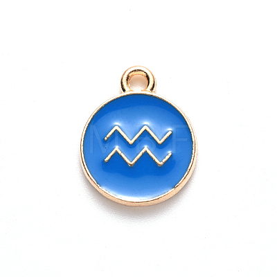Alloy Enamel Pendants ENAM-S124-01A-02J-1