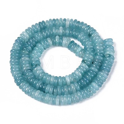 Dyed Natural White Jade Beads Strands G-T142-6mm-05F-1