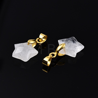 Natural Quartz Crystal Charms G-N326-142-11-1