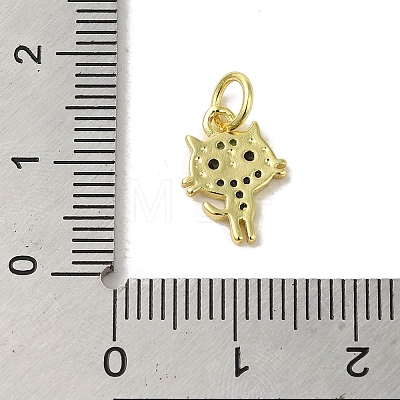 Real 18K Gold Plated Brass Pave Colorful Cubic Zirconia Pendants KK-M283-06E-02-1