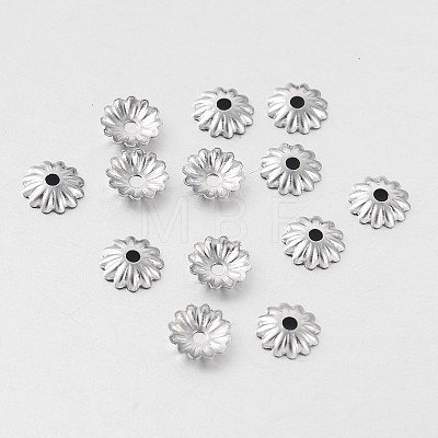 Tarnish Resistant Multi-Petal 316 Surgical Stainless Steel Flower Bead Caps LS-X-STAS-M257-05-1