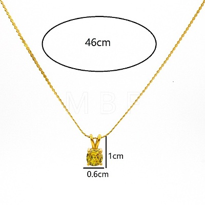 Real 18K Gold Plated Stainless Steel Pendant Necklaces CP2918-12-1