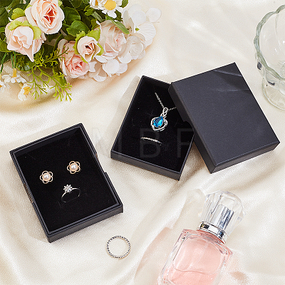 Paper Jewelry Set Gift Packing Boxes with Lid CON-WH0095-221-1