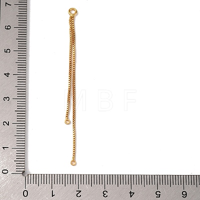 Brass Tassel Box Chain Big Pendants KK-G510-13G-1