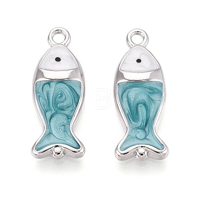 Brass with Enamel Pendants KK-T073-38P-1