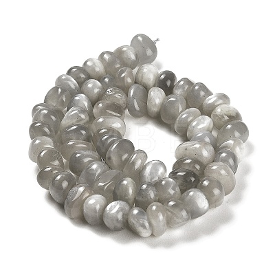 Natural Grey Moonstone Beads Strands G-G053-C10-01-1