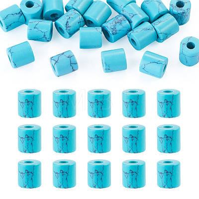 20Pcs Synthetic Turquoise Beads G-TA0003-40-1