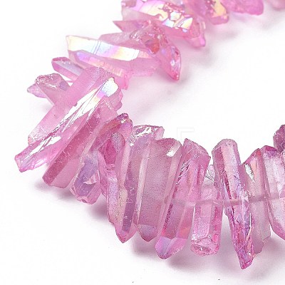 Natural Quartz Crystal Points Beads Strands G-K181-B12-1