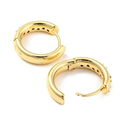 Rack Plating Brass Micro Pave Cubic Zirconia Half Hoop Earrings for Women EJEW-F326-11G-1