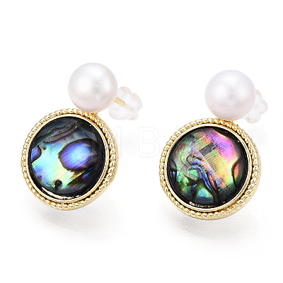 Natural Pearl Stud Earrings PEAR-N022-B03-1