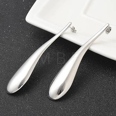 304 Stainless Steel Teardrop Stud Earrings for Women EJEW-M089-07P-1