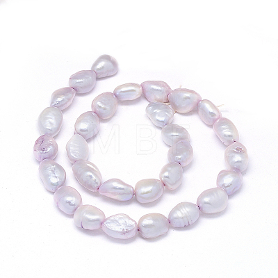 Dyed Natural Cultured Freshwater Pearl Beads Strands PEAR-L021-15A-01-1