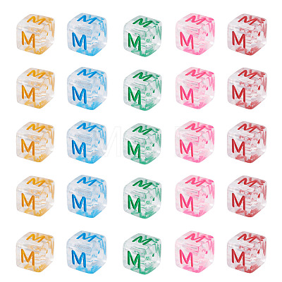 50Pcs Acrylic European Beads MACR-TADJ0001-13M-1
