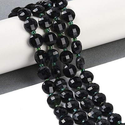 Natrual Black Jade Beads Strands G-B094-A24-01-1