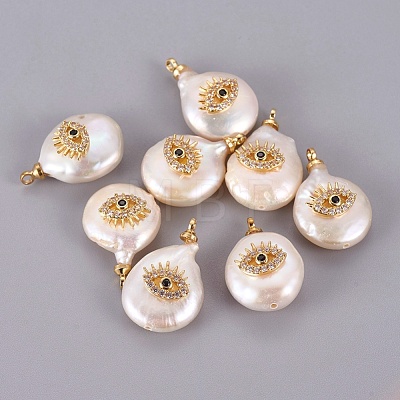 Natural Cultured Freshwater Pearl Pendants PEAR-F008-33G-1