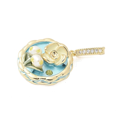 Brass Enamel Pendants LS-KK-F886-03G-05-1