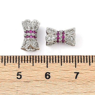 Brass Micro Pave Cubic Zirconia Screw Clasps KK-H202-15P-1