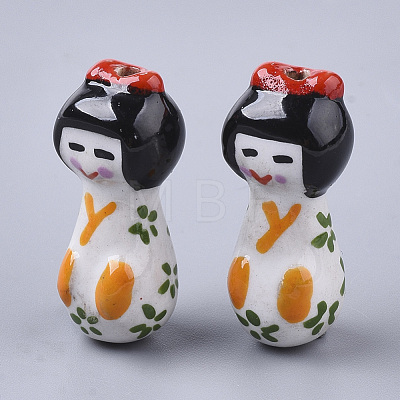 Handmade Porcelain Beads PORC-N004-39-1
